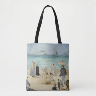 Edouard Manet - On the Beach, Boulogne-sur-Mer Tote Bag