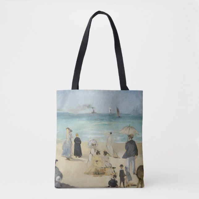 Edouard Manet - On the Beach, Boulogne-sur-Mer Tote Bag (Front)