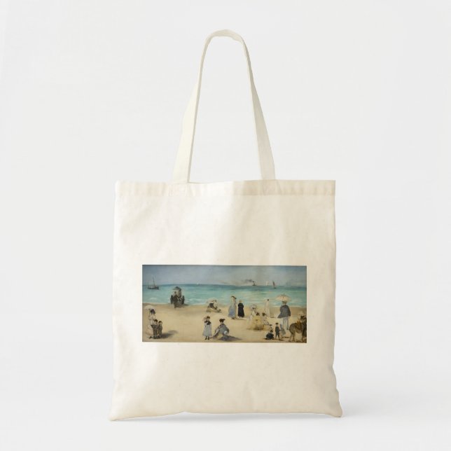 Edouard Manet - On the Beach, Boulogne-sur-Mer Tote Bag (Front)