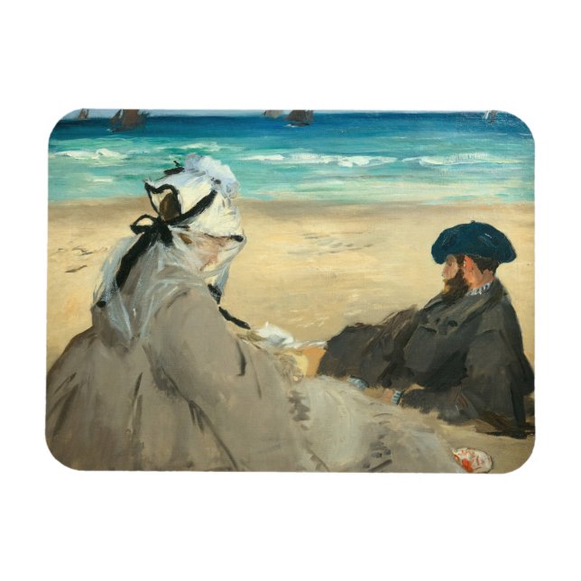 Edouard Manet - On the Beach Magnet (Horizontal)