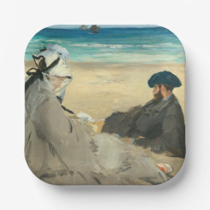 Edouard Manet - On the Beach Paper Plate