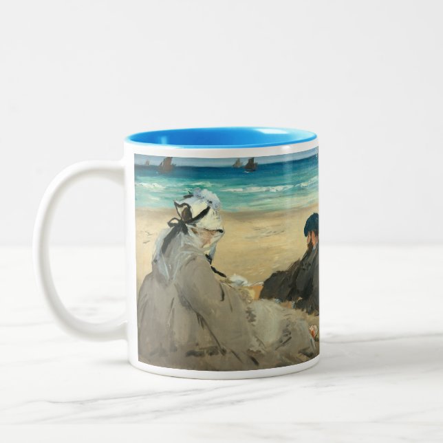 Edouard Manet - On the Beach Two-Tone Coffee Mug (Left)