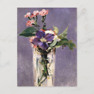 Edouard Manet - Pinks and Clematis, Postcard