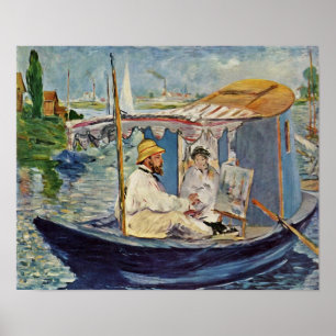 edouard Manet - Portrait de Claude Monet Poster