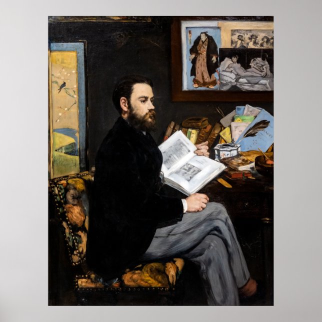 Edouard Manet - Portrait of Emile Zola Poster (Front)