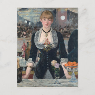 Edouard Manet ' s A Bar at the Folies-Bergère Postcard