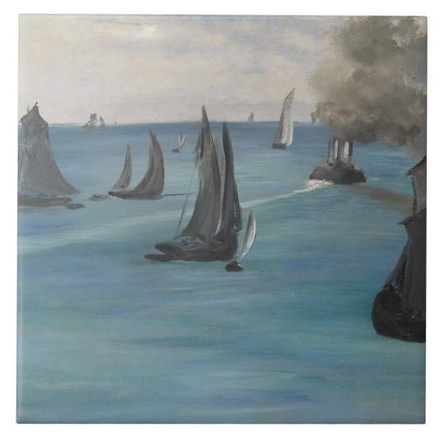 Edouard Manet - Sea View, Calm Weather Tile (Front)
