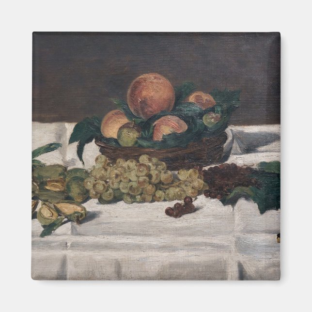Edouard Manet - Still Life, Fruits on a Table Magnet (Front)