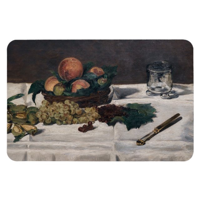 Edouard Manet - Still Life, Fruits on a Table Magnet (Horizontal)