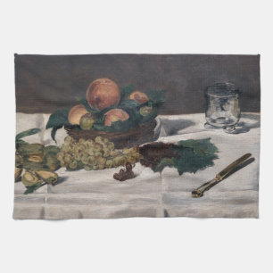 Edouard Manet - Still Life, Fruits on a Table Tea Towel