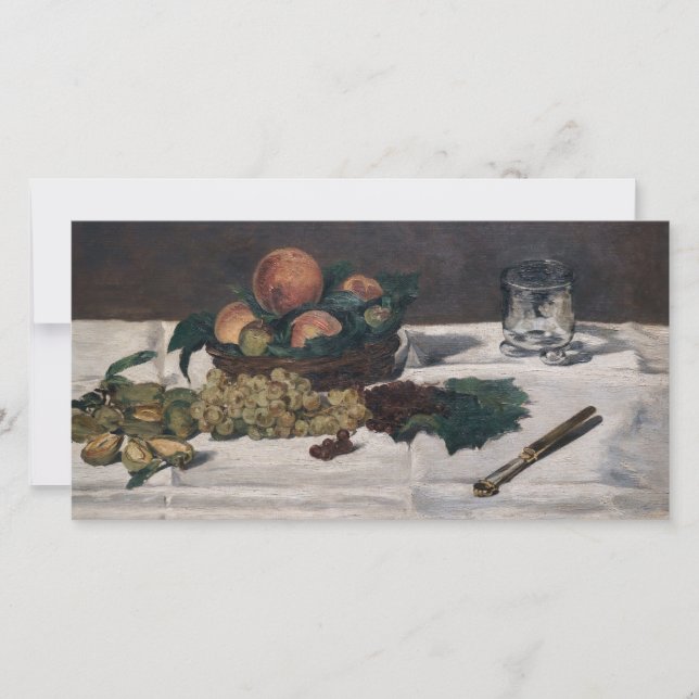 Edouard Manet - Still Life, Fruits on a Table Thank You Card (Front)