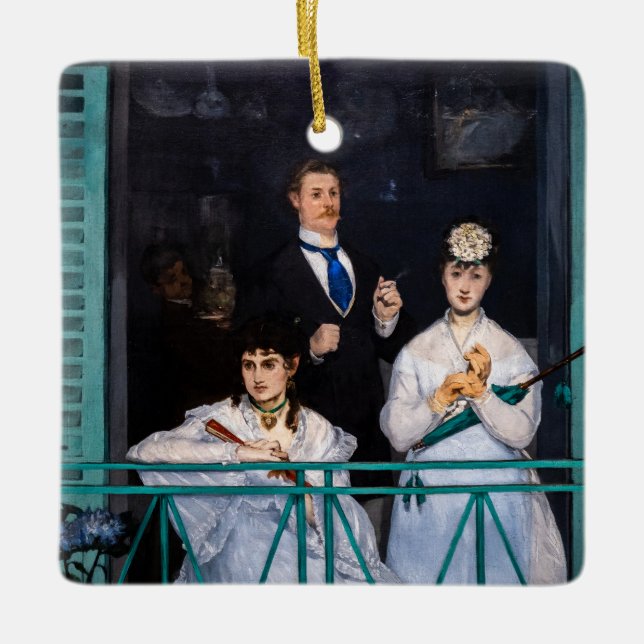 Edouard Manet - The Balcony / Le Balcon Ceramic Ornament (Front)