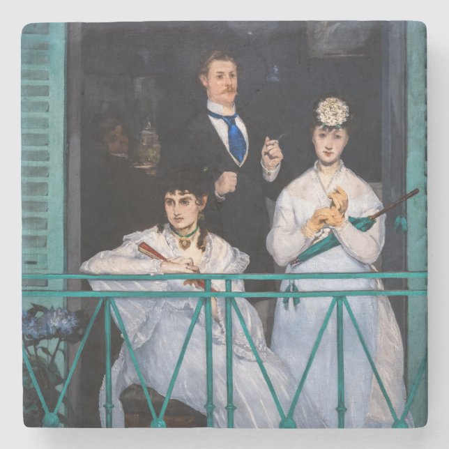Edouard Manet - The Balcony / Le Balcon Stone Coaster (Front)
