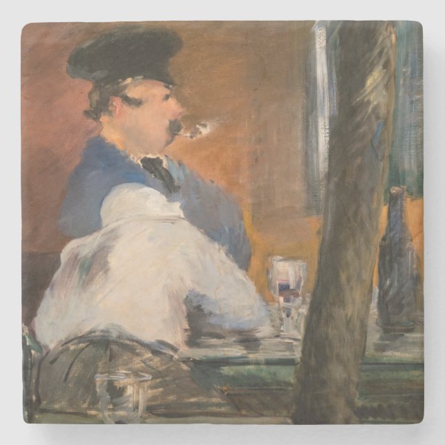 Edouard Manet - The Bar, Le Bouchon Stone Coaster (Front)