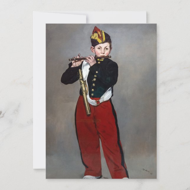 Edouard Manet - The Fifer / Young Flautist Invitation (Front)