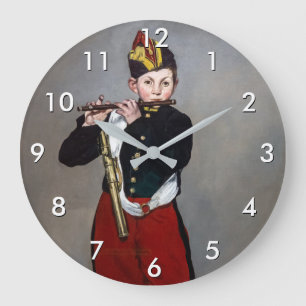 Edouard Manet - The Fifer / Young Flautist Large Clock