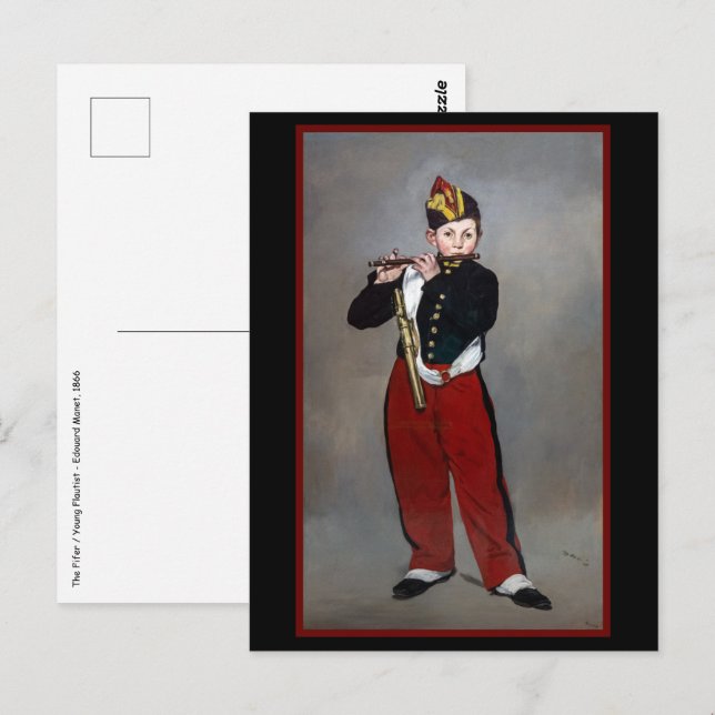 Edouard Manet - The Fifer / Young Flautist Postcard (Front/Back)