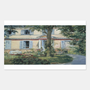 Edouard Manet - The House at Rueil Rectangular Sticker