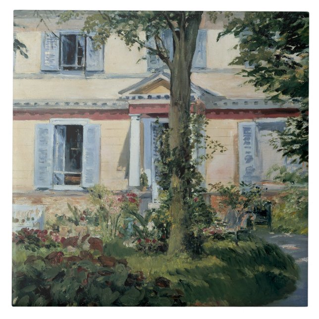 Edouard Manet - The House at Rueil Tile (Front)