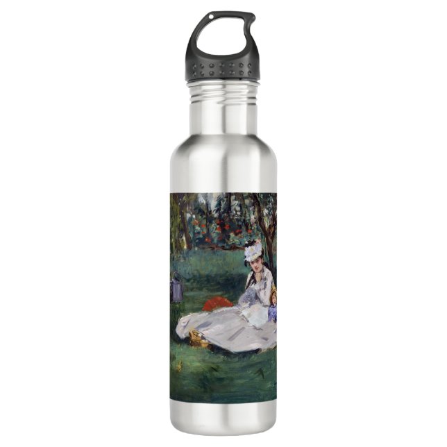Edouard Manet - The Monet family in their garden 710 Ml Water Bottle (Front)