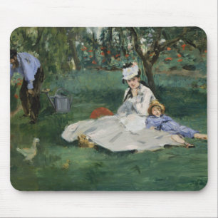 Edouard Manet - The Monet Family in Their Garden Mouse Mat