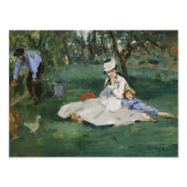 Edouard Manet - The Monet Family in Their Garden Photo Print (Front)