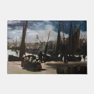 Edouard Manet - The Port of Boulogne by Moonlight Doormat