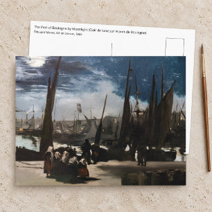 Edouard Manet - The Port of Boulogne by Moonlight Postcard