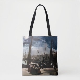 Edouard Manet - The Port of Boulogne by Moonlight Tote Bag
