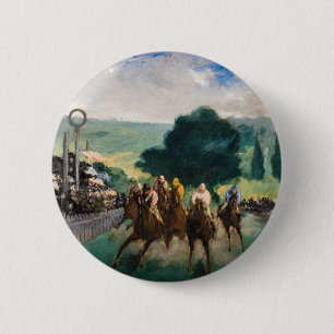 Edouard Manet - The Races at Longchamp 6 Cm Round Badge