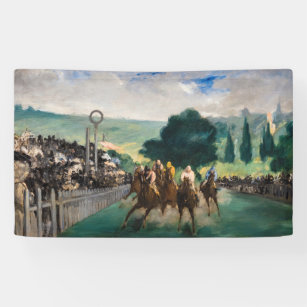 Edouard Manet - The Races at Longchamp Banner