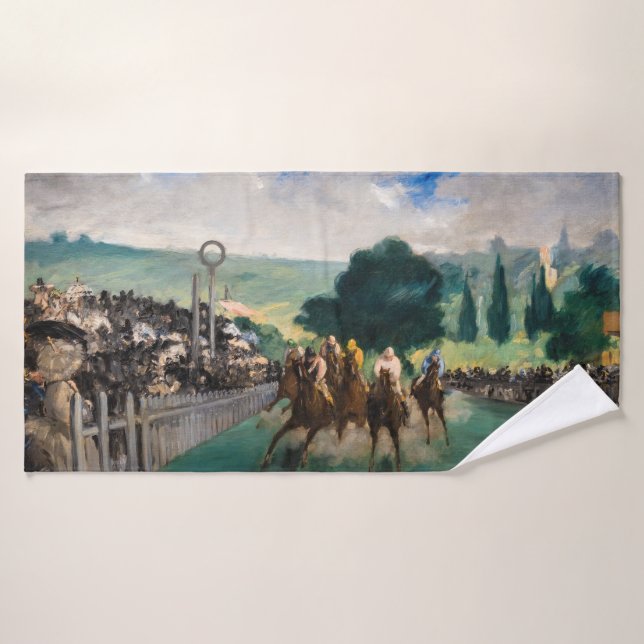 Edouard Manet - The Races at Longchamp Bath Towel Set (Bath Towel)