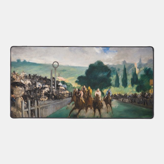 Edouard Manet - The Races at Longchamp Desk Mat (Front)