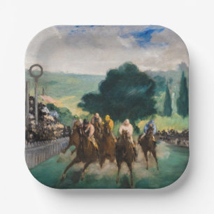 Edouard Manet - The Races at Longchamp Paper Plate