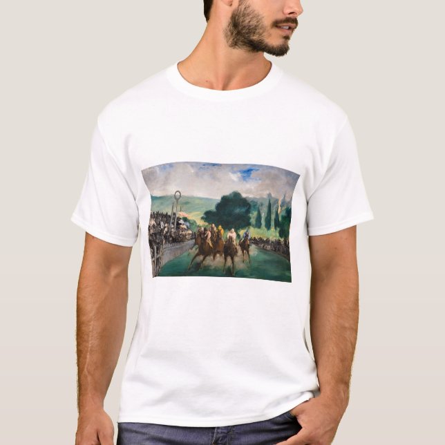 Edouard Manet - The Races at Longchamp T-Shirt (Front)