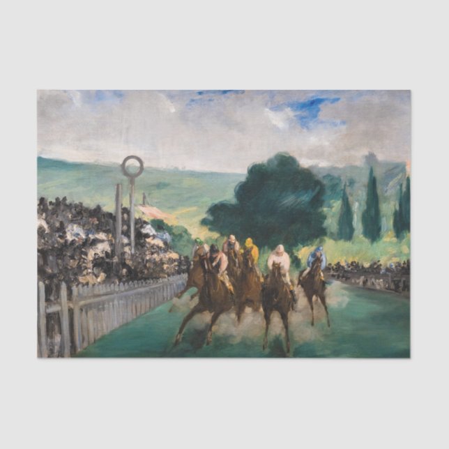 Edouard Manet - The Races at Longchamp Tissue Paper (Front)