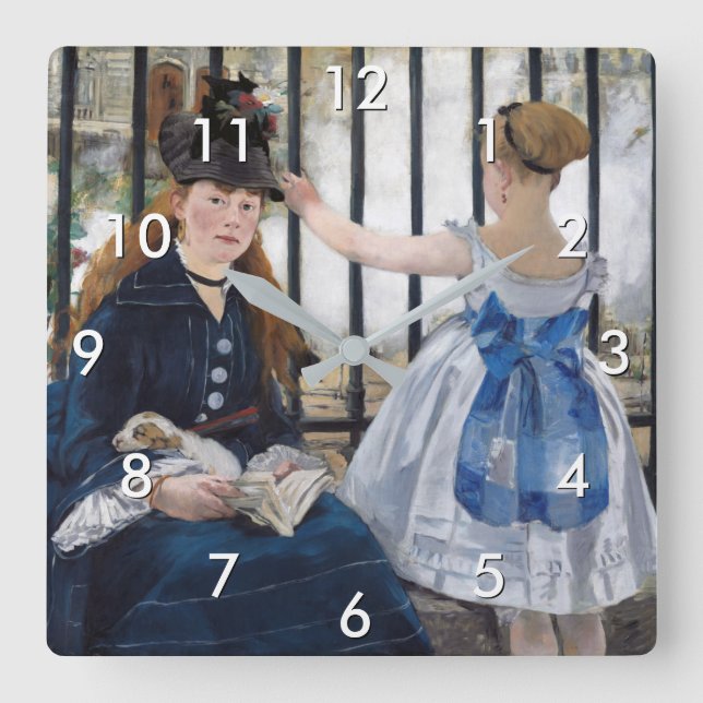 Edouard Manet - The Railway Square Wall Clock (Front)