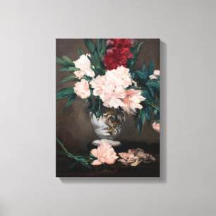 Edouard Manet - Vase of Peonies on Small Pedestal Canvas Print