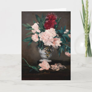 Edouard Manet - Vase of Peonies on  Small Pedestal Card