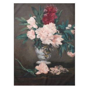 Edouard Manet - Vase of Peonies on  Small Pedestal Tablecloth