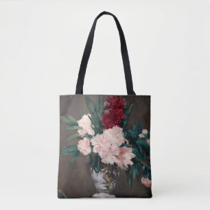 Edouard Manet - Vase of Peonies on Small Pedestal Tote Bag