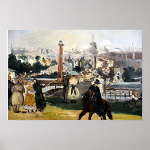 Édouard Manet View of the 1867 Exposition Poster