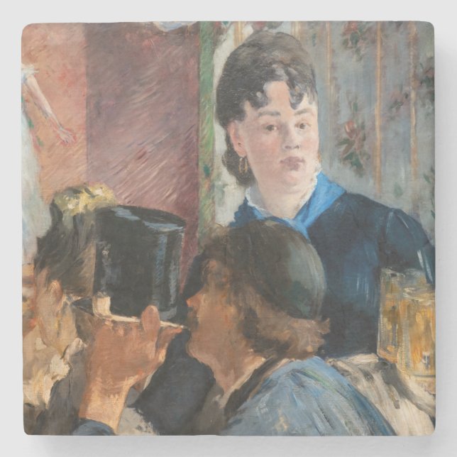 Edouard Manet - Waitress Serving Beer Stone Coaster (Front)