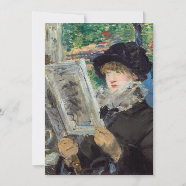 Edouard Manet - Woman Reading Thank You Card (Front)