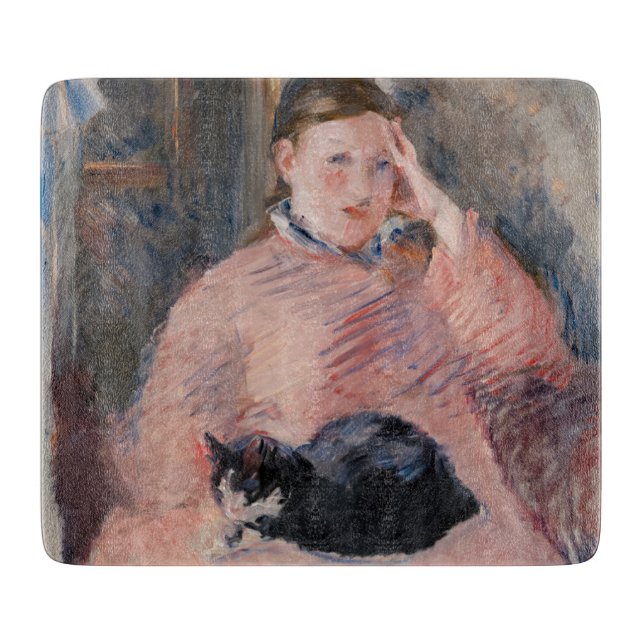 Edouard Manet - Woman with a Cat Cutting Board (Front)