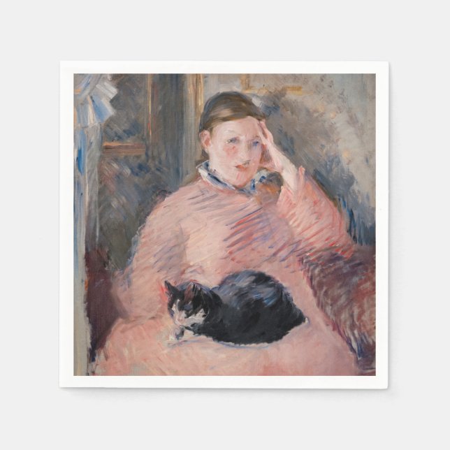 Edouard Manet - Woman with a Cat Napkin (Front)