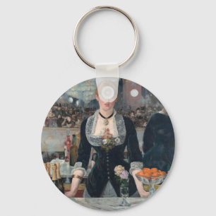 Edouard Manet's A Bar at the Folies-Bergère Key Ring