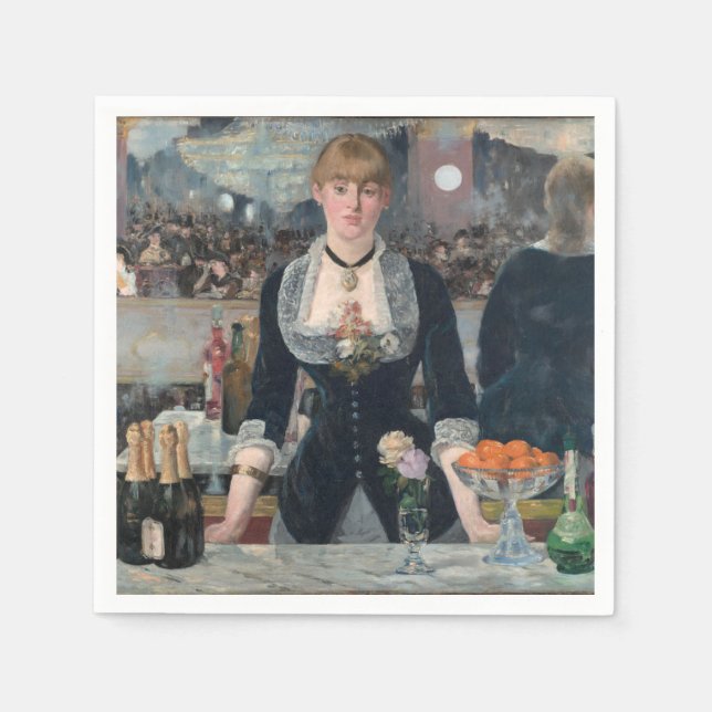 Edouard Manet's A Bar at the Folies-Bergère Napkin (Front)