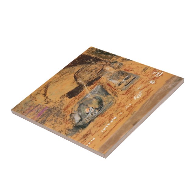 Edouard Vuillard: Woman in Front of the Fireplace Tile (Side)