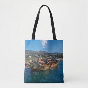 Edro III shipwreck Paphos, Cyprus Tote Bag